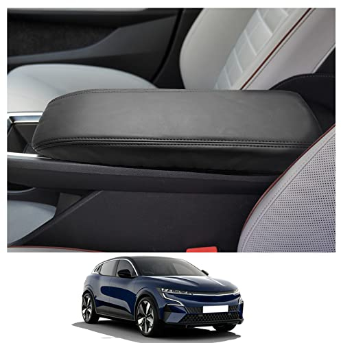 CDEFG Kompatibel mit Renault Megane E-Tech Elektro 2022 2023 Mittelarmlehne Armlehnen Deckel Kratzschutz Mittelkonsole Armlehne Abdeckung Center Console Cover E Tech 2022 Zubehör (Schwarz Linie)