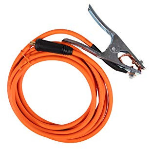 WELDINGER Flex-Silikon Massekabel 2 m 16mm² Kupfer T25 9mm mit Erdklemme 300A (SPEM12)