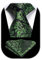 HISDERN Herren Krawatte Hochzeit Grün Paisley Krawatten Taschentuch Blumen Elegant Klassisch Krawatte & Einstecktuch Set