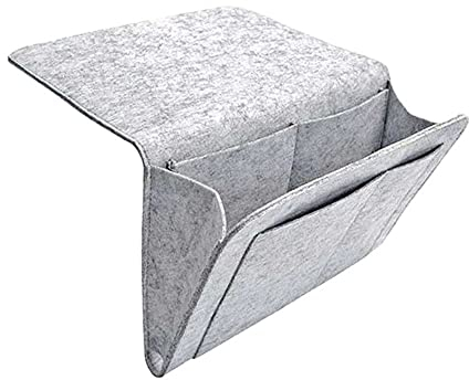 YdseozOA Filz am Nachtpocket Sofa Organizer Beutel Nachthänge Aufbewahrungsorganisator Caddy Home Bett Schienen Sofa Etagenbetten (grau)