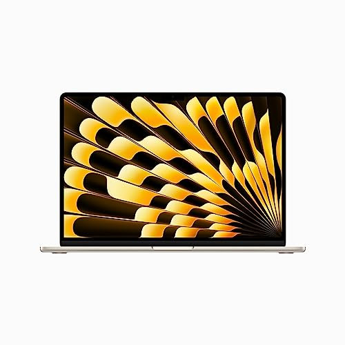 Apple 2023 MacBook Air (de 15 polegadas, Processador M2 da Apple com CPU 8‑Core e GPU 10‑Core, 8GB Memória unificada, 256 GB) - Luz Das estrelas