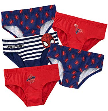 Marvel Spiderman Jungen Unterwäsche Packung mit 5