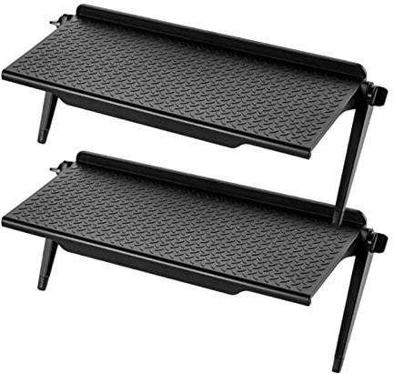 Eabdice 2 Piezas Negro Monitor TV, Screen Top Shelf, Estante Superior de Pantalla Ajustable, Sin Perforaciones, Robusto y Estable, Aplicar para Medios, Control Remoto