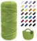 Uiopa T-Shirt Yarn, 200g/196ft Elastic Fabric Cloth Knitting T Shirt Yarn, Fruit Green Thick Crochet Fabric Ribbon for Crocheting Bags/Baskets/Rugs, Home Decor, DIY Crafts