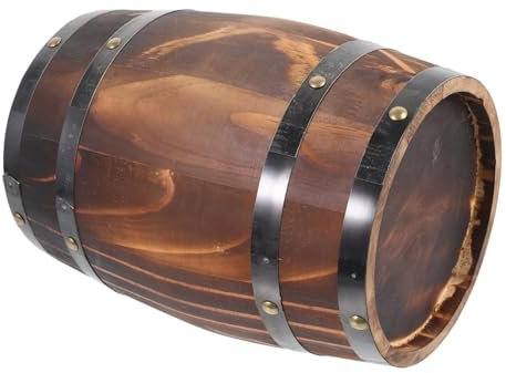 Zerodeko Eichenfass-Dekoration Mini-Whisky-fass Whiskyfass Weinfass Für Bar Rotweinfass Aus Pflanzer Für Weinfässer Rustikales Weinfass Holzfass Bierfass-dekor Getränkeeimer Hölzern Whiskey