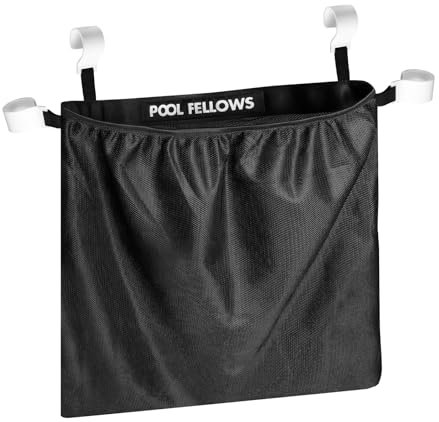 POOL FELLOWS Elastische Netz-Seitentasche für Pool-Aufbewahrungsbehälter, Netztasche, Hängetasche an Stangen, erweiterter Organizer für Poolzubehör, Outdoor-Zubehör, Innen-Unordnung, 50 x 50 cm,