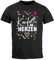 MoonWorks® Herren T-Shirt Fasching Karneval Konfetti im Herzen Kostüm-Ersatz Verkleidung Faschingskostüme Männer Funshirt Variante 1 schwarz 5XL