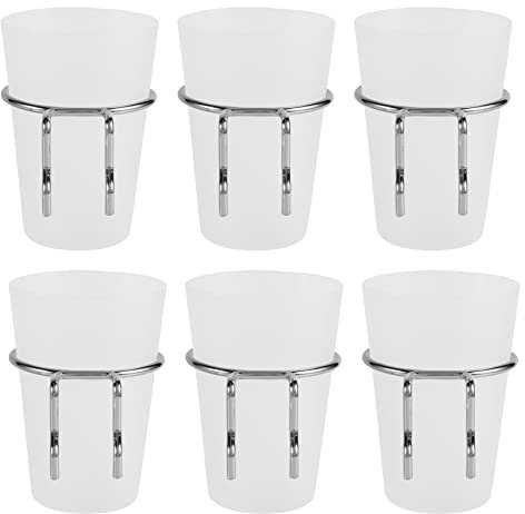 UrbanNest 6 Ensembles de Bacs à Panneaux PerforéS avec Anneaux Style Crochets à Panneaux PerforéS avec Tasses à Panneaux PerforéS Accessoires pour Porte-Gobelets Transparents
