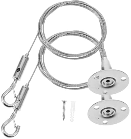 Angoily Bilderaufhängeset 2-teilig Draht Zum Aufhängen Von Bildern Edelstahlschienen-aufhängeset Haken