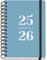 Dohe - Schülerkalender 2024 2025, Wochenansicht, A5 (15 x 21 cm), Ringverschluss und Gummi, Spanisch und Englisch, 4 Aufkleberseiten, September bis Juni, Schulmaterial - GRAMMAR Blau