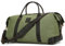 Vintage Reisetasche Canvas Echt Leder Unisex Handgepäck Reisetasche Sporttasche Weekender Tasche für Kurze Reise am Wochenend Urlaub Arbeitstasche 50 Liter (Grün-Dunkelbraun)