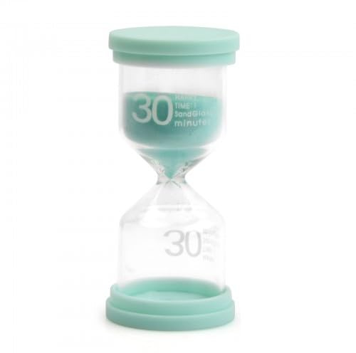 Volumoon Reloj de Arena, Temporizador de Reloj Arena Colorido, Reloj de Arena Temporizador Niños, para Cocina Oficina Aula Guardería Escuela Actividades (30 Minutos (Verde))