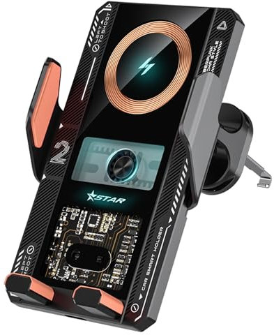 Handyhalterung auto mit ladefunktion, induktive ladestation auto,wireless charger auto, handyhalterung auto induktives laden, Fast 15W Wireless Charger Auto für iPhone 15/14/13 Samsung S24 S23 LG
