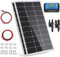 BOKENTIO Panel solar monocristalino de 200 W (2 x 100 W), kit de panel solar monocristalino de 12 V, 2 módulos solares de 100 W + regulador de carga de 20 A para carga de energía independiente de la
