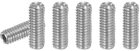 PATIKIL 100 Stück Madenschraube M3 x 8mm, 304 Edelstahl Madenschrauben Set für Türklinken Halterung Möbel Lampen Wasserhahn Reparaturen, Silber Innensechskant Gewindestifte Schrauben Set