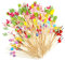 RYAN 200 Pièces Pique Aperitif 12-13cm Brochette en Bois avec Motifs Brochettes de Fruit Flamant Pique Brochette Bois pour Déco Cocktail Fête Anniversaire Festival