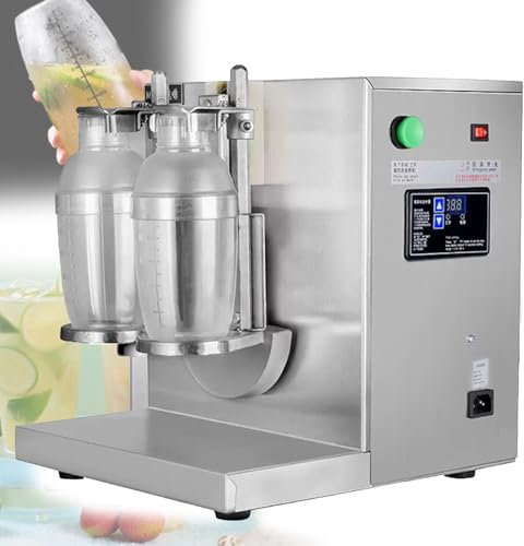 YXYLJOZ Automatic Milk Tea Shaking Machine Electric Double Frame Milk Tea and Cocktail Shaker 400r/min Stainless Steel & Double Cups