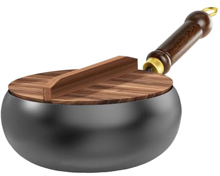 Eisenpfanne Ohne Beschichtung, Japanische Eisenpfanne, Bienll Japanische Eisenpfanne, Handgeschmiedeter Topf Mit, Non Stick Unbeschichtete Pfannen Woks Kochutensilien (24 cm)