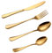 TOPPERFUN 4 Pezzi Set Di Cucchiai Di Posate Argenteria Utensili Forks Posate D'argento D'oro