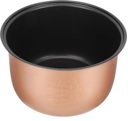 Olla Interior De Repuesto For Arrocera De 1 Litro. Medidas: 18,50 X 18,50 X 10,80 Cm. Color: Plata/Dorado.(Gold)