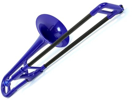 Mini Posaune Aus Kunststoff Blechblasinstrument Alt E Flat Für Anfänger Professionelle Posaune Für Erwachsene Anfänger(Blue)