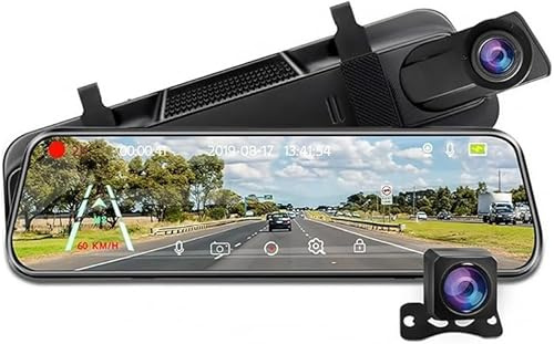 10-Zoll-Rückspiegel-Dashcam für BMW X3 G01 2019 2020 2021 2022 2023 2024, 2k +1080P mit 32GB SD-Karte Dual Kamera 170° Weitwinkel WDR Nachtsicht Loop Aufzeichnung,B 2K+1080P+WiFi