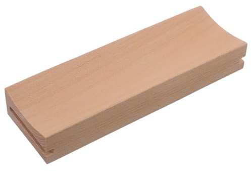 SUPVOX Wooden Rolling Pin Holder Stand for Dough Roller Storage, Beech Wood Baking Utensil Organizer 185x60x30mm, Space-Saving Kitchen Rack for Home Bakery Use