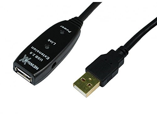 rhinocables - USB Extension Cable | 25m Active Extender | Supports 480 Mbps | Ideal for Home Offices & Gaming | Compatible with USB Devices | Plug & Play, Black, 25m