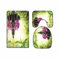 A.Monamour Badezimmer Badematte 3 Teilig Set Yoga Meditation Zen Grünpflanzen Orchidee Blume Felsen Steine ​​Wasser Natürlichen Flanell Saugfähig Badteppiche Badvorleger Badgarnitur WC Vorleger