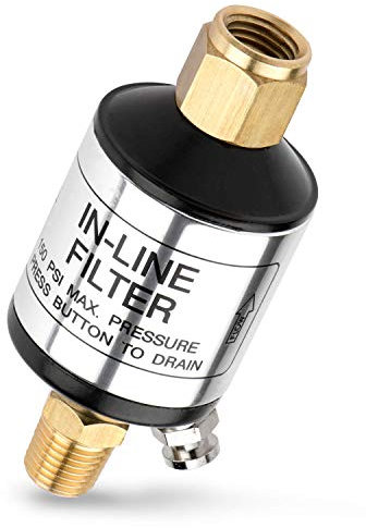 Neiko 30252A Séparateur d'eau et d'huile pour Ligne d'air, entrée et Sortie 1/4 NPT, 90 psi