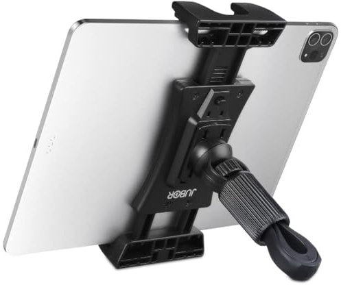Jubor Tablet Holder, Bike ipad Holder Stand for Indoor Gym Treadmill, Stationary Bicycle and Spin Exercise Bike, Tablet Mount Clamp for iPad Pro 12.9, Mini, Air, Galaxy Tabs and 4.7-12.9 Devices