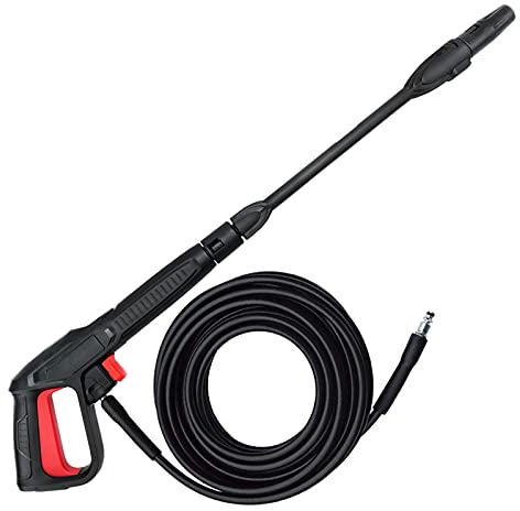 BEAR FORCE Pistola a spruzzo di ricambio per idropulitrice con lancia a getto e tubo da 10 m, compatibile per Bosch, per Black & Decker, per AR Blue Clean, per Michelin, per Stanley, per Mac Allister