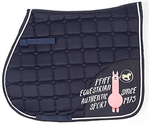 PFIFF 102511 VS-Schabracke 'Lama-Love', dunkelblau Full