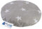 Medi Partners Kirschkernkissen Wärmekissen Körnerkissen für Babys 180g rund 15cm Öko Natur 100% Baumwolle Wärme + Kältetherapie Massagetherapie (weiße Sterne mit grau)