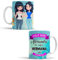 OyC Original y Creativo Taza Hermana- Taza Aquí Bebe la Mejor Hermana del Mundo/Taza aqui Bebe una Super Hermana/Taza con Frase y Dibujo Personalizada con Nombre (Hermana)
