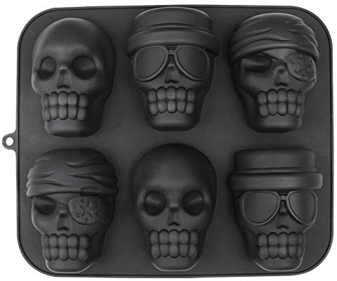 Webake Totenkopf-Kuchenform aus Silikon, Gelatine-Kakelett-Form, Totenkopf-Design, Pizza-Backform