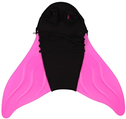 DEBAIJIA Mädchen Flipper Tauchen Meerjungfrauenflosse Kinder Schwimmen Training Monofin Jungen Schwimmflossen Meerjungfrau Flossen(A-(49 * 46CM)-B157-Rosa