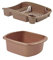 Plastic Large Washing up Bowl and Dish Drainer Rack Kitchen Plate Holder Set of 2 (Rose Gold)