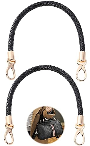 Henkel für Handtaschen, 2 Stücke Ersatz Taschenhenkel DIY Tasche Griff Schwarz Taschenhenkel Ersatz Griff zum Herstellen