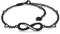 SERASAR Fußband Damen Schwarz 925 Sterling Silber 18 Karat Gold Schmuck Frauen Kette Mädchen Fusskettchen Schmuckbox Geschenke für Hochzeitstag Silberhochzeit