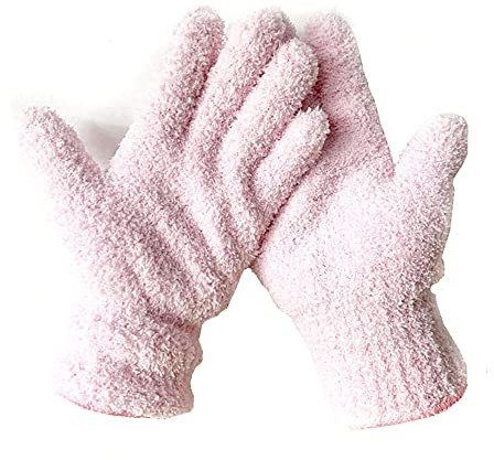 Dusting Glove Cleaning Cloth Gloves Microfiber Making Duster Easy for House Cleaning Trucks Cars Lamps Window, Pink