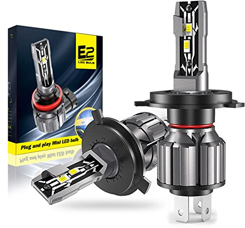 H4 LED Headlight Bulbs 12V 70W 12000Lumens 6000K Canbus Error Free | 360 Degree Adjustable Beam Lamps, IP67 Waterproof, Auto Car Headlight Conversion Kit, Pack of 2