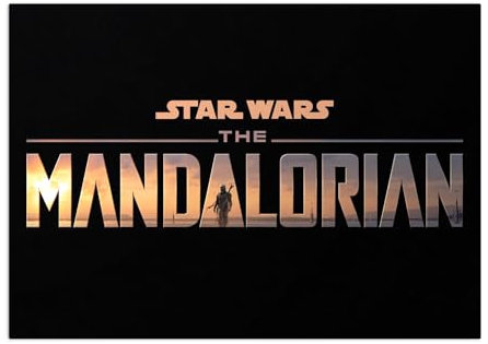 Displate Offiziell Star Wars MetallPoster Magnetische Befestigung Inklusive Lizenziert Bilder Hochwertiges Poster Mandalorian Season 2 Trailer Art - The Mandalorian Season 2 Logo - 45 cm x 32 cm