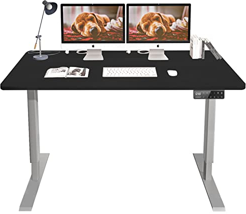 MAIDeSITe Höhenverstellbarer Schreibtisch (160x80cm), Höhenverstellbar Stehtisch Elektrisch, Energieeffizient Flüsterleiser Dualmotor Traglast 160kg Mit Kollisionsschutz Funktion - S2 Pro