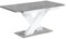 ALTDECOR Esstisch ausziehbar, ideal als Küchentisch, Esszimmertisch - oder Wohnzimmertisch, solide Konstruktion aus Möbelplatte, 140-180x80x75 cm - Betonoptik/Weiß Hochglanz- RONX