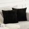 Joyouth 2er Set Doppelseitige Plüsch Samt Kissenbezüge Weiche Künstliche Pelz Kissenbezüge Dekorativ für Couch Sofa Schlafzimmer Wohnzimmer Zuhause 45x45 cm Schwarz