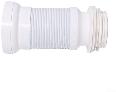 Wc Pan Connector, White Pvc Flexible Wc Pan Connector Toilet Waste Long 250mm-500mm