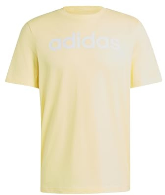 adidas Herren Essentials Single Jersey Linear Embroidered Logo Tee, Almost Yellow F22, XL