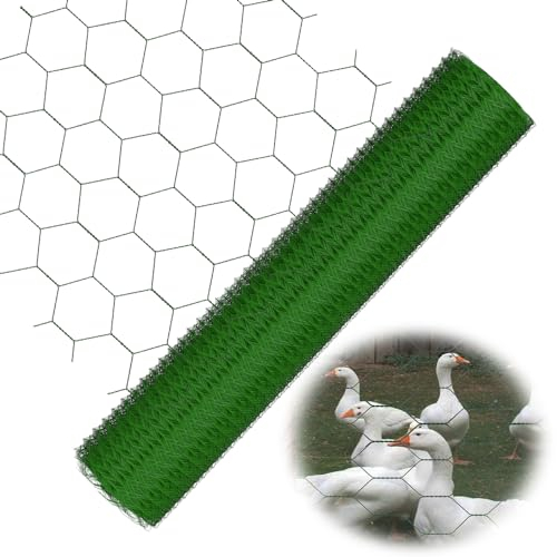 1MX25M Maschendrahtzaun Schutzzaun für Kaninchen, Maschendraht Maschendraht Rollen Gartennetzgewebe, Maschen 25x25 mm Kunststoffbeschichteter Draht, Hühnergartendrahtzaun Drahtzaun