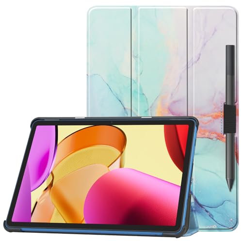 VOVIPO Slim Case for All-new Amazon Fire HD 10 Tablet(13th Generation, 2023 Release)10.1,Super Thin Lightweight Tri-Fold Stand Cover with Auto Wake/Sleep Function-Marble Blue